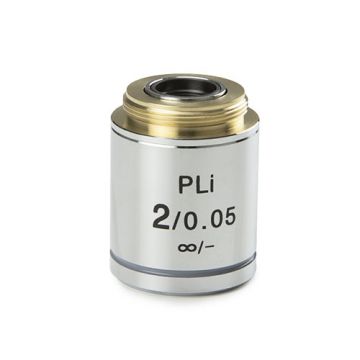Euromex [IS.7202] - Plan PLi 2x/0.05 IOS objectief voor iScope Life Science, werkafstand 18,3 mm. Beste te gebruiken met zwenkbare condensor